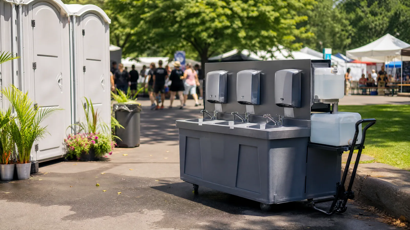 Temporary restroom planning illustration for Portable Handwashing Stations in Gilbert, AZ | Gilbert Porta Potty Rentals